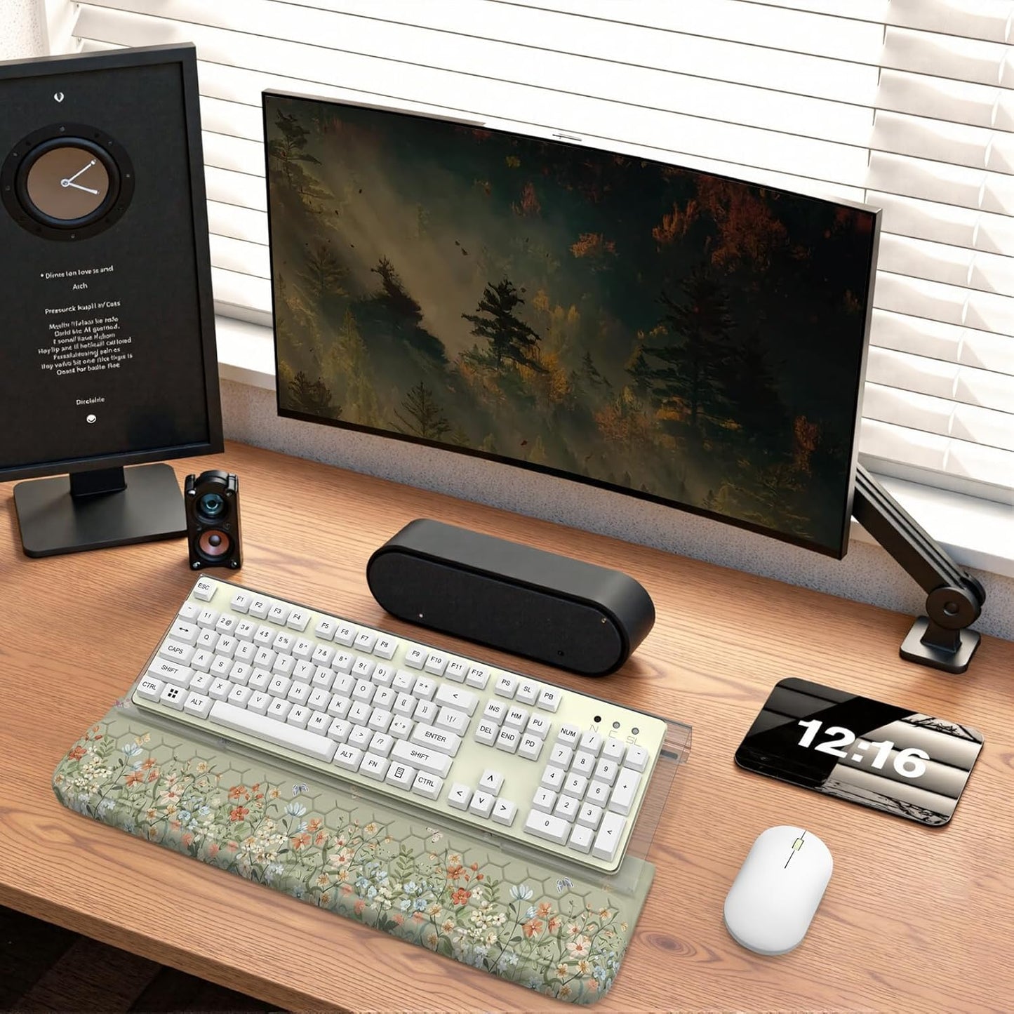 HAOCOO Ergonomic Keyboard Rest Wrist Pad,Comfortable Keyboard Wrist Rest Holder, 3-Level Height Adjustment Acrylic Keyboard Stand, Easy Typing Desk Accessories, Aesthetic Keyboard Riser for Desk