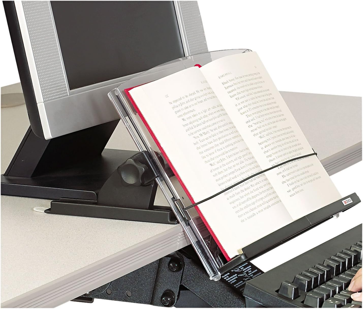 3M DH630 In-Line Document Holder, 14"x5-1/2"x9-1/2", Clear/Black