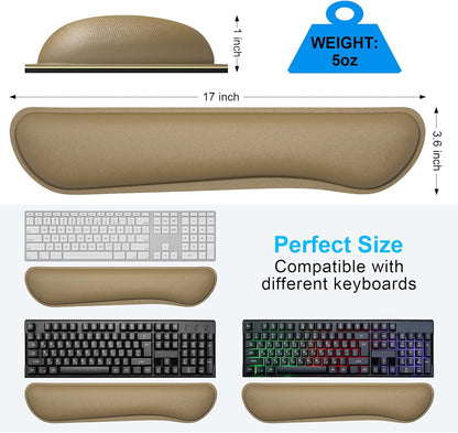Dapesuom Enlarge Keyboard Wrist Rest, Cute Memory Foam Keyboard Wrist Cushion for Computer Desk Mats Support, Typing Pain Relief Ergonomic Mouse Pad Rests with Non-Slip Base for Gaming, Laptop, Purple