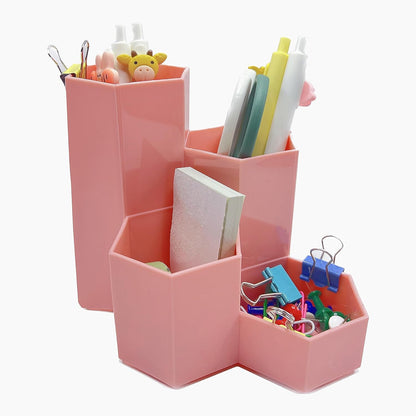 Pencil Organizer Pen Holder for Desk Pens Cup Small Desk Organizer Cute Pen Holder for Office,School and Home (White, 3)