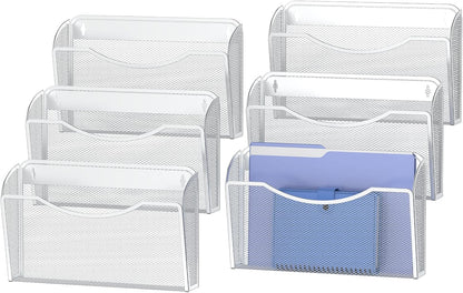 MINDEPOT Wall File Organizer,Hanging Wall Mounted File Folder Binder Holder Mail Organizer for Office,Home and School Supplies