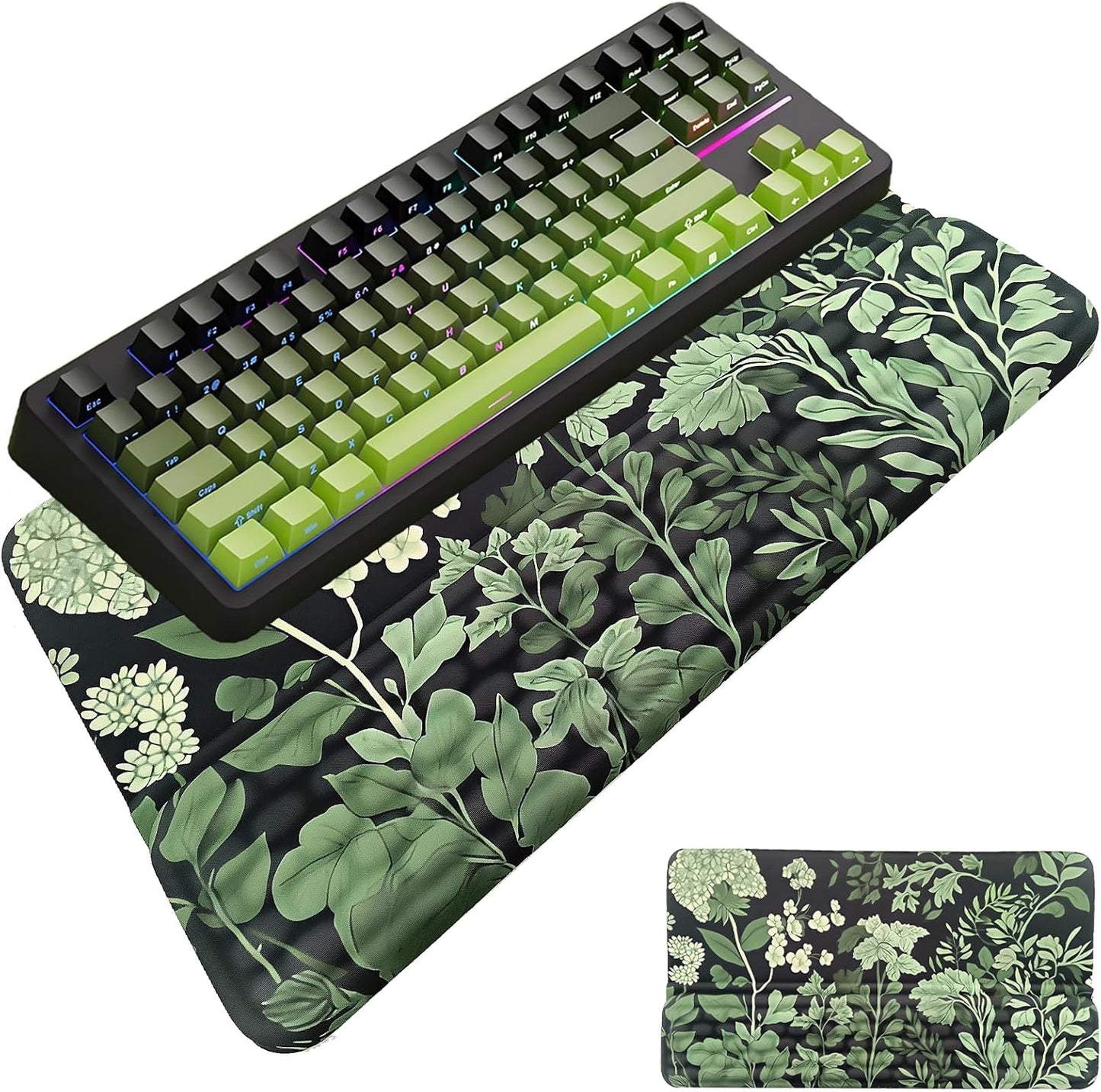 Computer Keyboard Stand Pad with Wrist Rest Purple Blue Cloud Keyboard Pad Support with Comfortable Galaxy Stars Wrist Pad Cute Girl Ergonomic Tilted Keyboard Riser Holder for Desktop Office Home