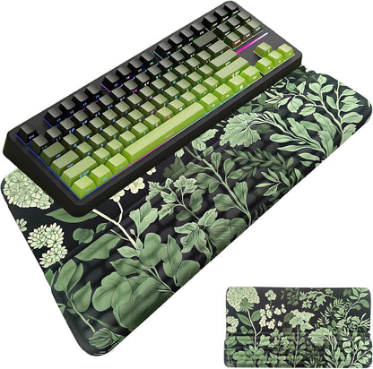 Computer Keyboard Stand Pad with Wrist Rest Purple Blue Cloud Keyboard Pad Support with Comfortable Galaxy Stars Wrist Pad Cute Girl Ergonomic Tilted Keyboard Riser Holder for Desktop Office Home