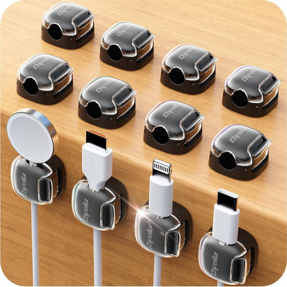 Cable Clips,8 Pack Cord Holder Cord Organizer [1s Lock & Strongest Adhesive] Spring Cord Clips Phone Charger Wire Desk Cable Management Nightstand Home Office School Decor Women Cute Desk Accessories