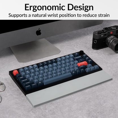 Keychron 12.48" Silicone Wrist Rest for 75% Compact Mechanical Keyboards, Ergonomic Palm Support with Full Honeycomb Non-Slip Base, Compatible with K2/K2 Pro/K2 Max/K2 HE/K6/K6 Pro/K6 HE