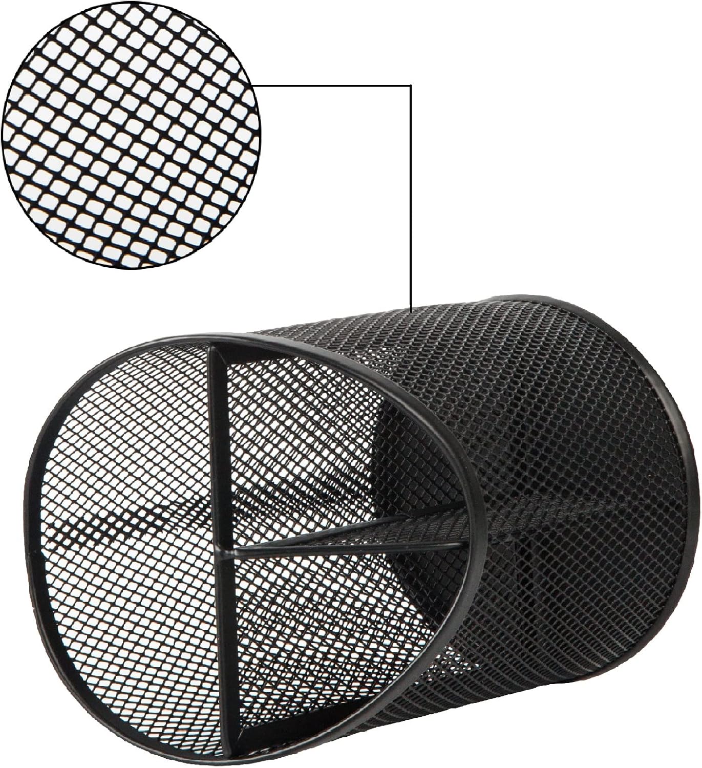 Delifox 2 Pack Pen Holder Mesh Round Pencil (White)
