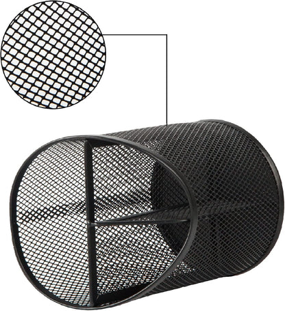 Delifox 2 Pack Pen Holder Mesh Round Pencil (White)