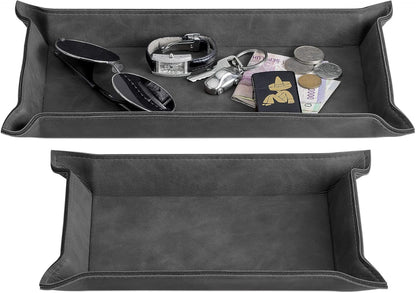 Navaris 2 x Empty Tray for Keys, Coins, Mobile Phones, Jewellery – Entrance Table for Office Bedside Tables