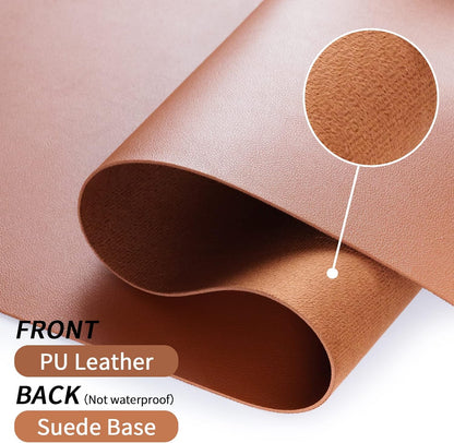 Bloss Leather Desk Pad and Keyboard Wrist Rest, Large Mouse Pad + Keyboard Pad+Mouse Wrist Support, Non-Slip Desk Mat Protector for Office, Home(31.5×15.7 Inches,Beige)