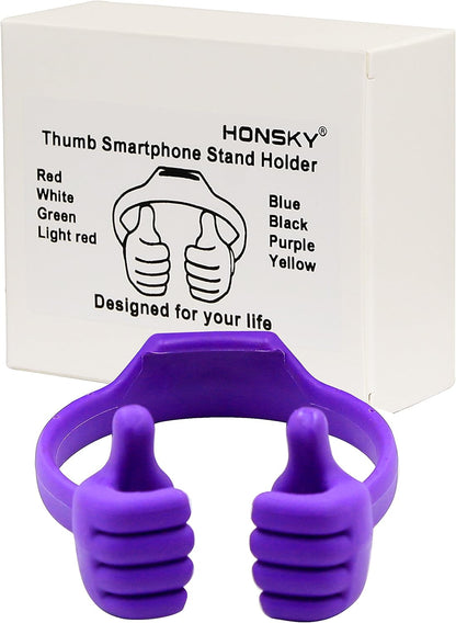 Honsky Thumbs-up Cell Phone Stand Holder,Tablet Stand Cradle for Desk Desktop Smartphone Cellphone Mobile Phone,Tablets - Universal, Adjustable Flexible,Blue