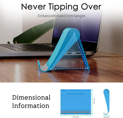 Cell Phone Stand for Desk, Foldable and Adjustable Multi-Angle Holder Dock, Universal Compatibility for Most Phone and Tablet, Portable and Sturdy Design for Office and Home (Pink)
