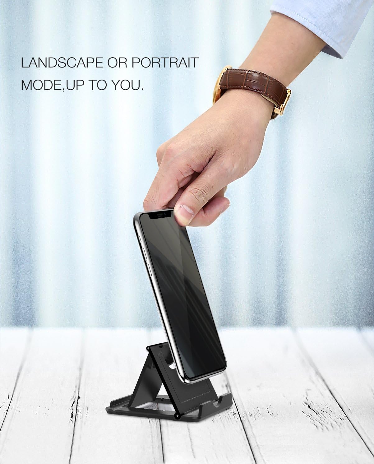 MoKo 2PCS Phone/Tablet Stand, Desktop Holder for 4-11" Device, Fit with iPhone 17/17 Air/17 Pro/17 Pro Max, iPhone 16/Pro/Pro Max/Plus, iPhone 15/Pro/Pro Max/Plus, iPhone 14/Pro/Pro Max/Plus