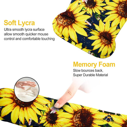Keyboard Wrist Rest Pad Ergonomic Mouse Pad Set, ToLuLu Gel Mouse Pad Wrist Support for Computer Laptop, Mousepad Keyboard Wrist Support with Memory Foam for Easy Typing Pain Relief, Van Gogh Painting
