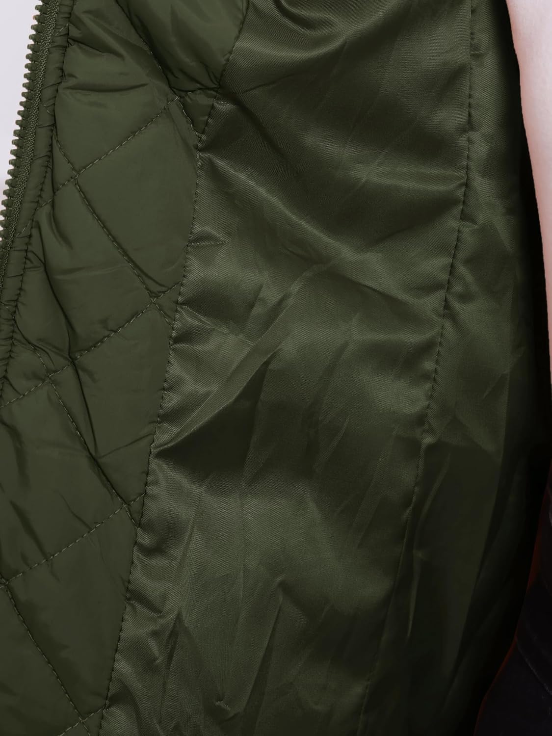 Allegra K Women's Puffer Vest Stand Collar Lightweight Gilet Quilted Zip Vest