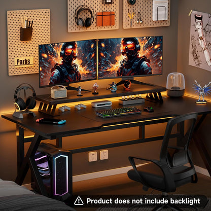 Monitor Stand Riser, 39 Inch Large Wood Monitor Stands for 2 Monitors