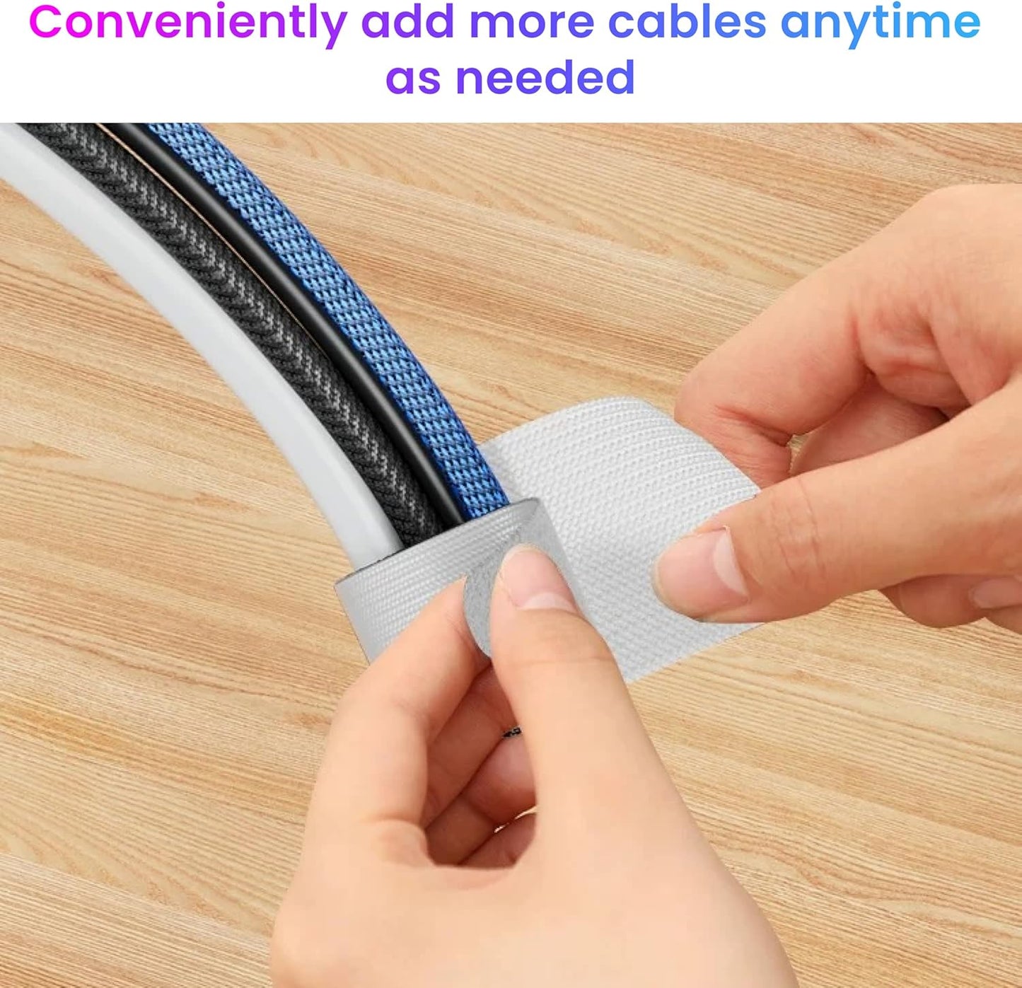 LX IntMfr. Hook and Loop Cable Ties, Self Adhesive Hook and Loop Cable Straps, Sticky-back Cord Organizer, Cable Clip, Household & Office Essentials, 40Pcs per Pack