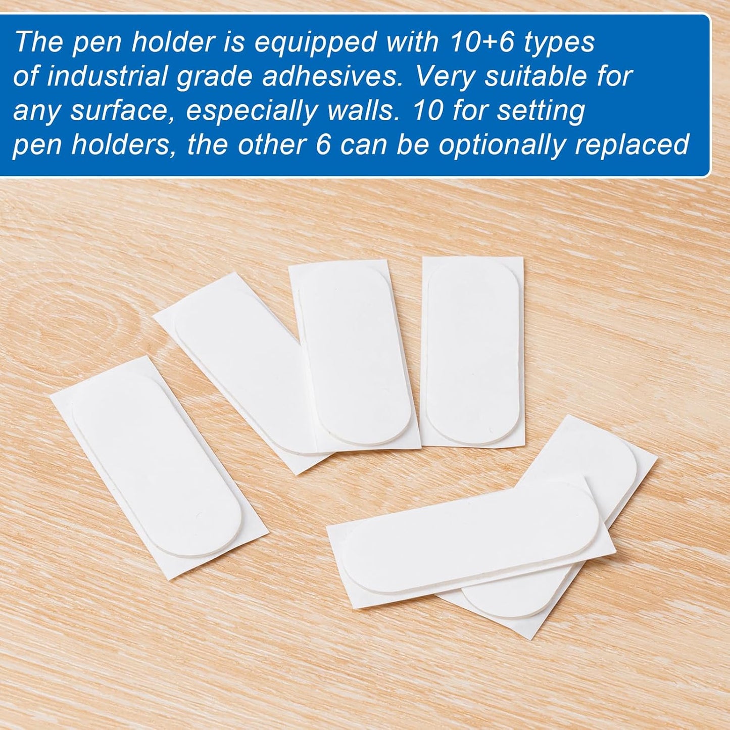 10 Pack Adhesive Pencil Holders for Desk,Silicone Flexible Pen Holder for Wall, Office, School,Home,Classroom Must Haves,Teacher Supplies Accessories,Desk Organizer,Art Supply,Small Gift (10, Black)