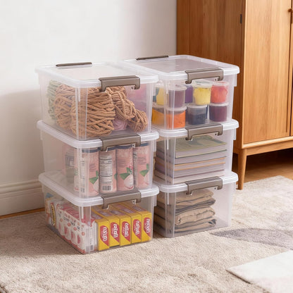 Citylife 17 QT Plastic Storage Bins Clear Storage Box with Lids Multipurpose Stackable Storage Containers for Organizing Tool, Craft, Crayon