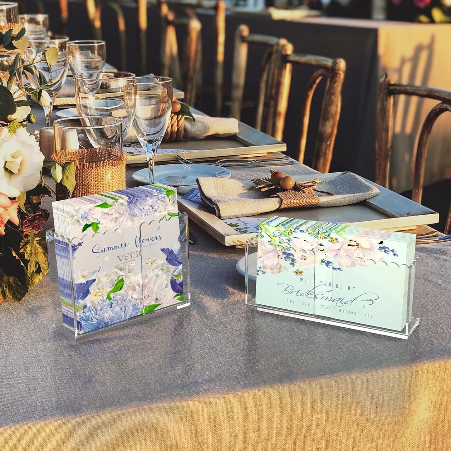 Transparent Acrylic Napkin Holder Clear Guest Paper Disposable Hand Towel Dispenser Tray Organizer For Table Home Kitchen Restaurant and Hotel Business