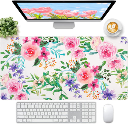 Wrist Rest for Computer Keyboard and Mouse, Ergonomic Design Wrist Support Pad for Keyboard, Soft Memory Foam Desk Pads Support Hand and Arm Easy Typing Pain Relief, 2 Piece Pad, Cream Pink