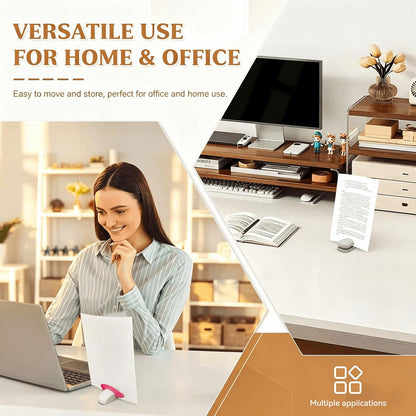 Document Holder for Typing - Document Stand for Desk When Typing,Portable Copies Stand Desktop Document Holder Stand for A4 Paper Documents Office Typing Reading (White)