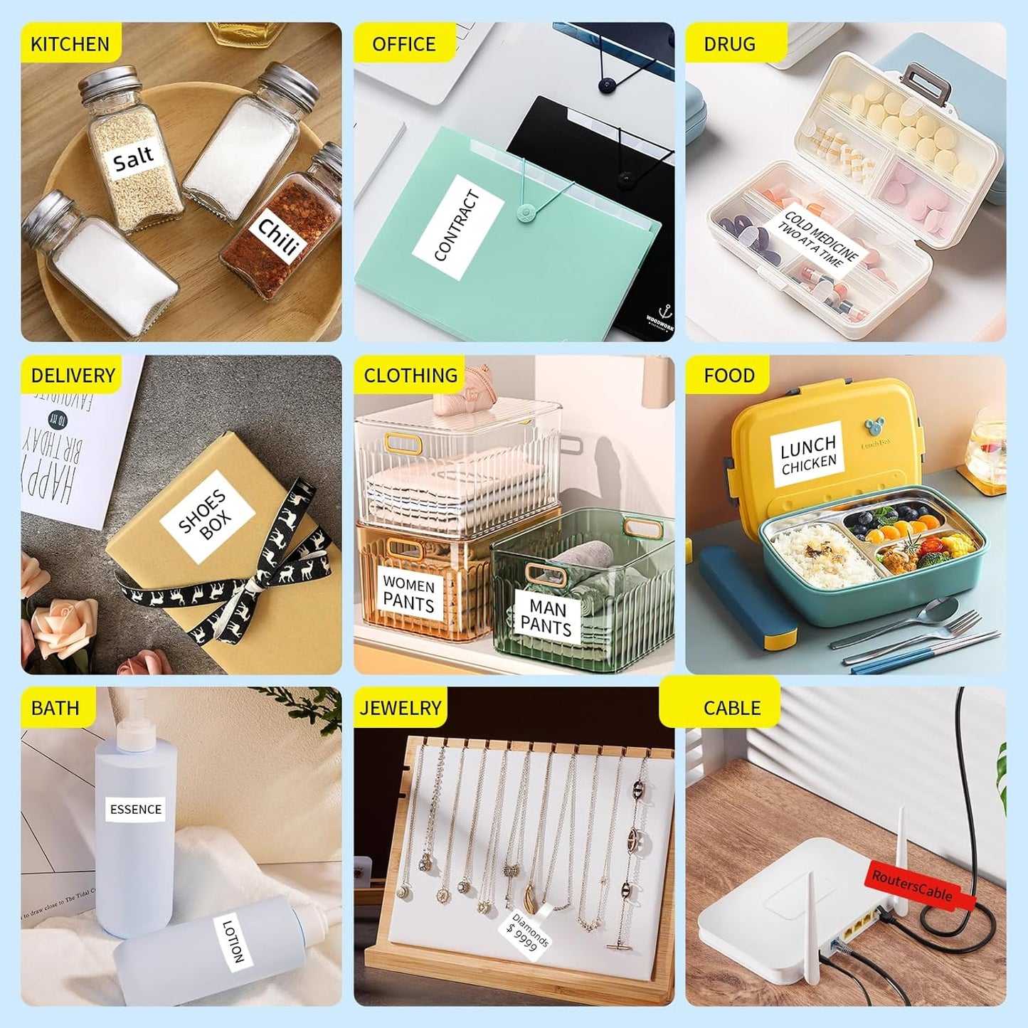 100 Pcs Cable Labels - Waterproof Wire Cord Label, Tear Resistant Wire Labels, Self Adhesive Cord Organizing Label, for Cable Management, Compatible with PUQU AQ20 Label Makers(Green) 25x78mm