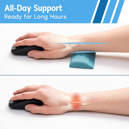 i-Rocks Memory Foam Keyboard Wrist Rest - Pain-Reducing Wrist Rest for Computer Keyboard - Non-Slip Rubber Base Wrist Rest - Cooling Keyboard Pad for Long Hours of Work, Studying, Gaming