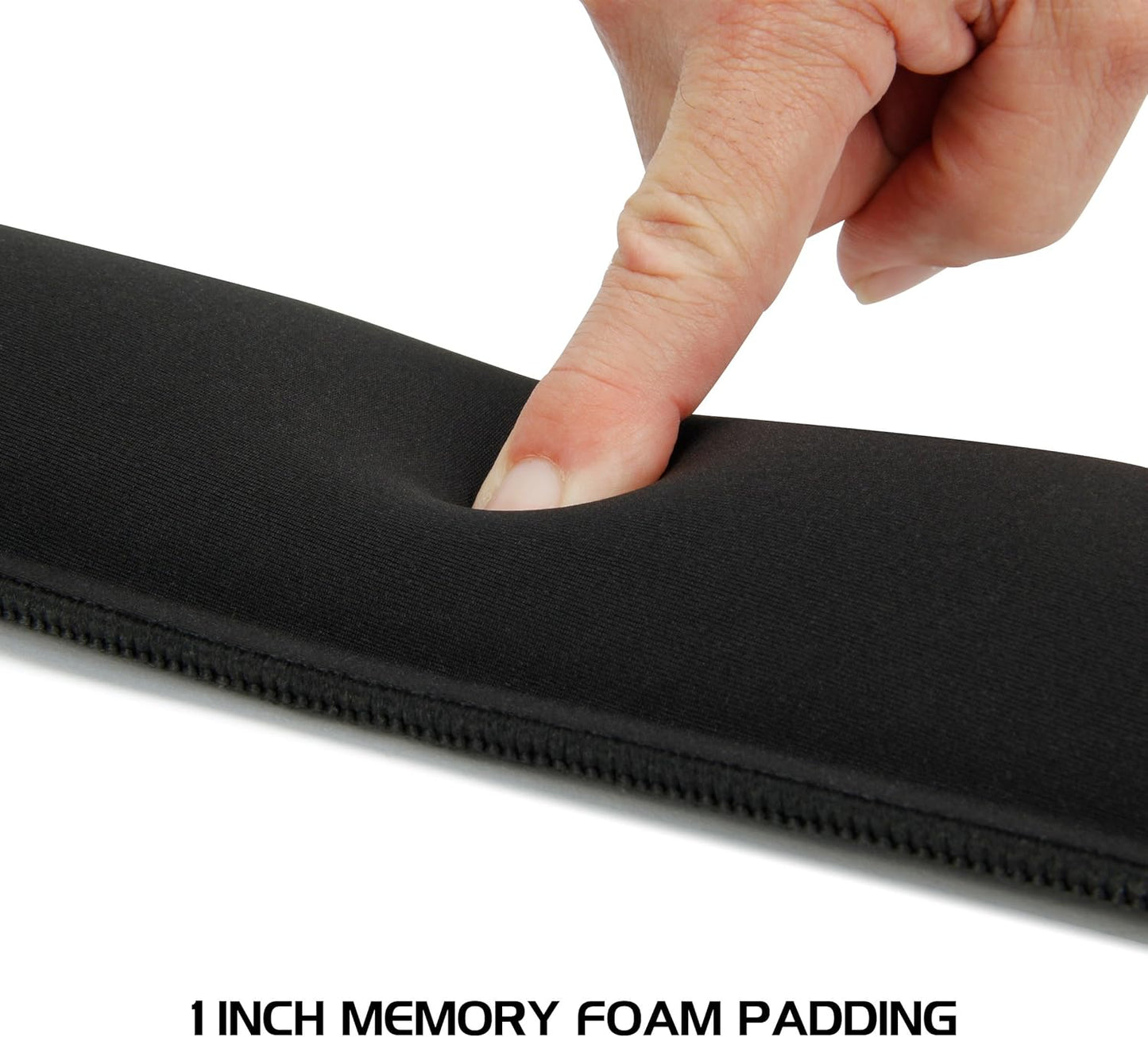 ENHANCE Keyboard Wrist Rest - Keyboard Wrist Support with Memory Foam Pad and Premium Anti-Fray Stitching - Fits Full Size Boards Helps with Pain for PC, Laptop, Office Typing - Galaxy