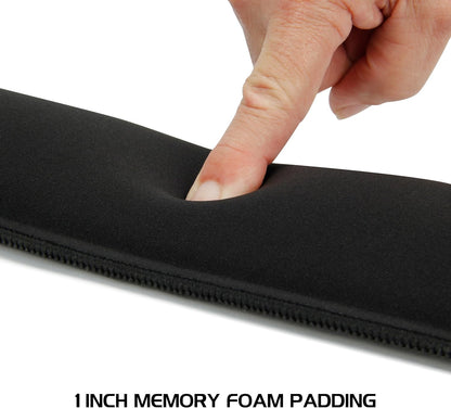 ENHANCE Keyboard Wrist Rest - Keyboard Wrist Support with Memory Foam Pad and Premium Anti-Fray Stitching - Fits Full Size Boards Helps with Pain for PC, Laptop, Office Typing - Galaxy