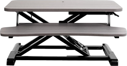 VIVO 26 inch Desk Converter, K Series, Height Adjustable Sit to Stand Riser, Dual Monitor and Laptop Workstation with Keyboard Tray, Black, DESK-V026KB