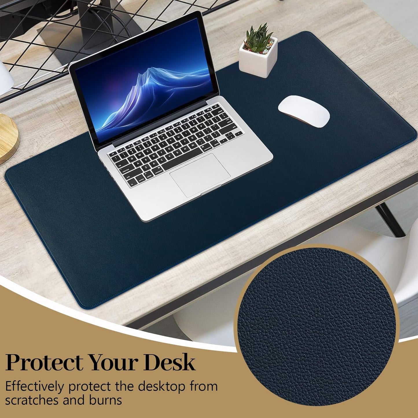 Green Desk Pad and Keyboard Wrist Rest, 3in1 Mousepad + Keyboard Wrist Rest+Mouse Wrist Rest for Home Office Table Computer Cover. (31.5×15.7,Green)
