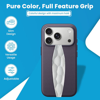 Switchbands Universal Phone Grip Strap – Customizable Phone Holder for Hand, Wireless Charging Safe Phone Handle Grip, Reuseable Phone Strap for iPhone, Samsung & Android Cases - Metallic Rose