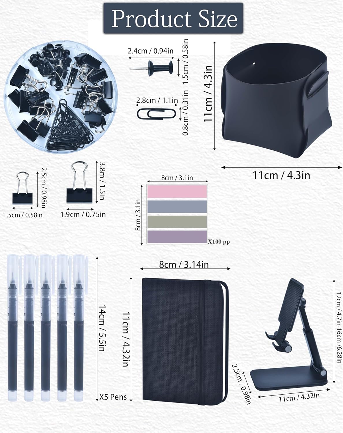 LXEVIHK 21Pcs Pink Desk Organizers and Accessories With Mesh Desk Organizer and 360°Rotating Pen Holder and a Lot of Office Pink Office Supplies Beautifully Presented in a Gift Box