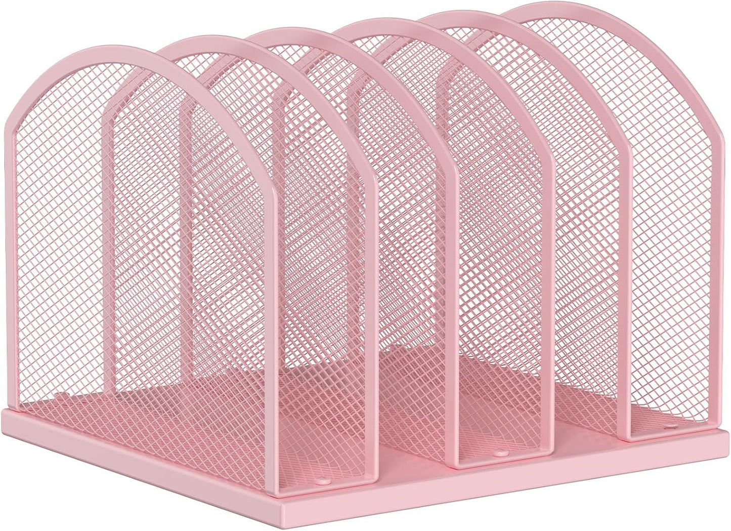 Gawerk 5-Section Vertical Desktop Organizer, 5-Section Mesh File Folder Stand Sorter for Office Home Classroom Organization (1, Black)