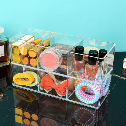 JessLab Acrylic Organizers, Bathroom Organizer for Drawer, Cosmetic Display Cases for Vanity, Countertop, Desk, Kitchen, and Makeup Storage, 1-Section