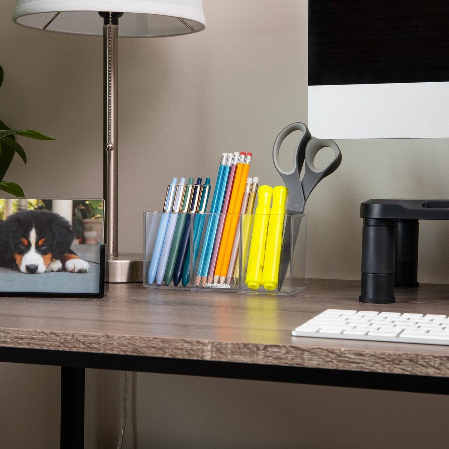 Mind Reader Paper Tray, Desktop Organizer, File Storage, Modern, Office, Acrylic, Clear