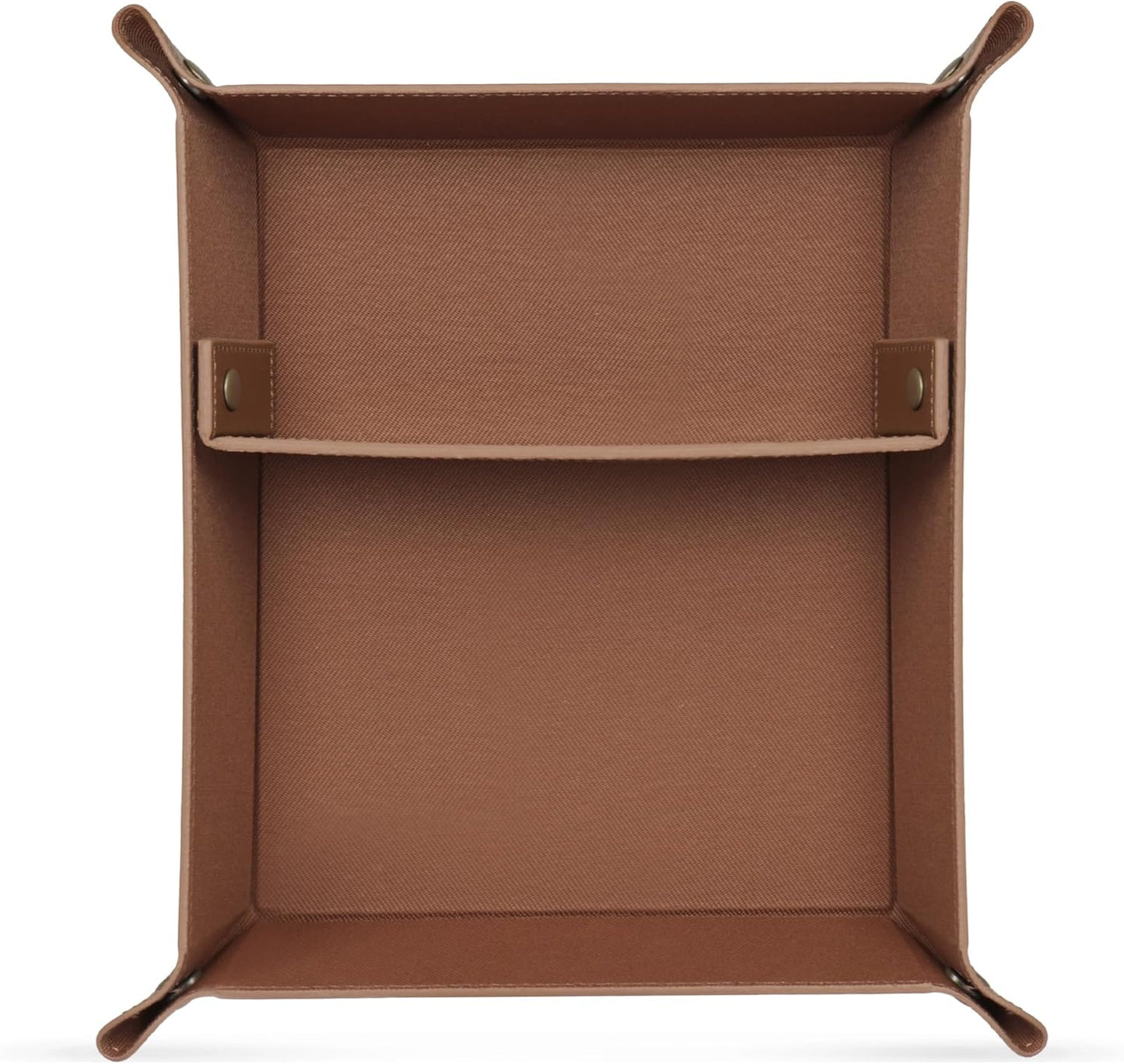 Londo Leather Tray Organizer - Practical Lightweight Water Resistant Computer Table Desk Storage Box for Wallets, Watches, Keys, Coins, Cell Phones and Office Equipment