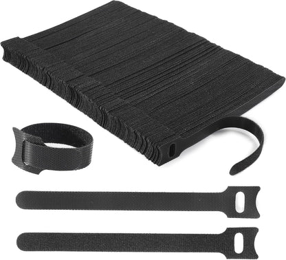Nettbe 60 PCS 6 Inches Reusable Cable Ties, Adjustable Cord Straps Wire Organizer Cord Wrap and Hook Loop Cable Management