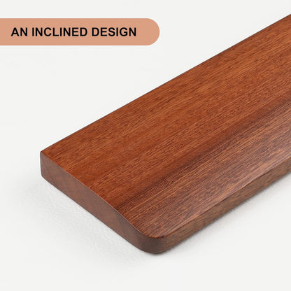 Wooden Keyboard Wrist Rest for 60% Keyboard, Ebony Wood Wrist Rest Pad Support with Anti-Slip Rubber Base, MageGee Ergonomic Keyboard Palm Rest for Pain Relief, Easy Typing