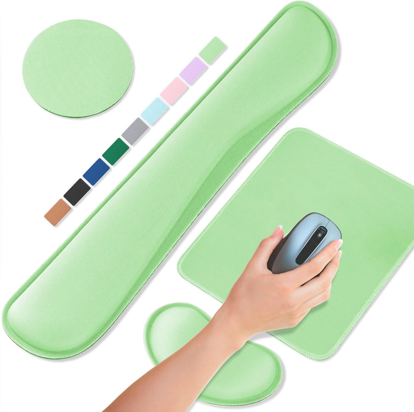Office Ergonomic Memory Foam Computer Mouse and Keyboard Wrist Rest pad Support Carpal Tunnel, Wrist Rest for Keyboard and Mouse, Wrist Support Set