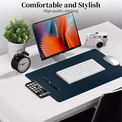 Green Desk Pad and Keyboard Wrist Rest, 3in1 Mousepad + Keyboard Wrist Rest+Mouse Wrist Rest for Home Office Table Computer Cover. (31.5×15.7,Green)