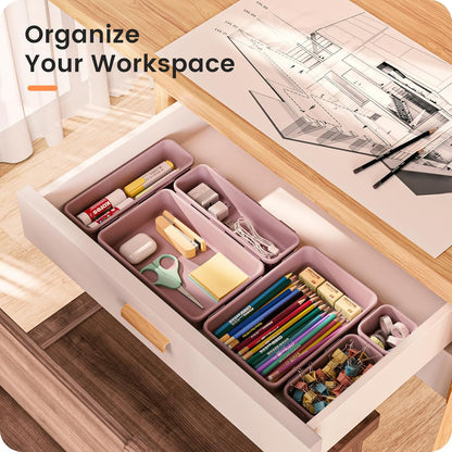 【Military Grade】A-LuGei Drawer Organizer, 【𝟱𝗦𝗶𝘇𝗲】 Makeup organizer, 【Holds 177 Items】 Bathroom Organizers and Storage, Organization and Storage, Desk Drawer Organizer for Bathroom Vanity