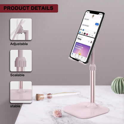 Doboli Cell Phone Stand, Phone Stand for Desk, Phone Holder Stand Compatible with iPhone and All Mobile Phones Tablet, Gifts for Adults Women Men Mom Wife, Black