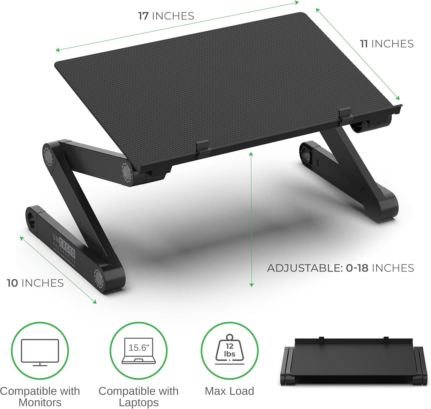WorkEZ Monitor Stand, Single Mount Height Adjustable Monitor Riser for Desk, Ergonomic Desktop Computer Stand
