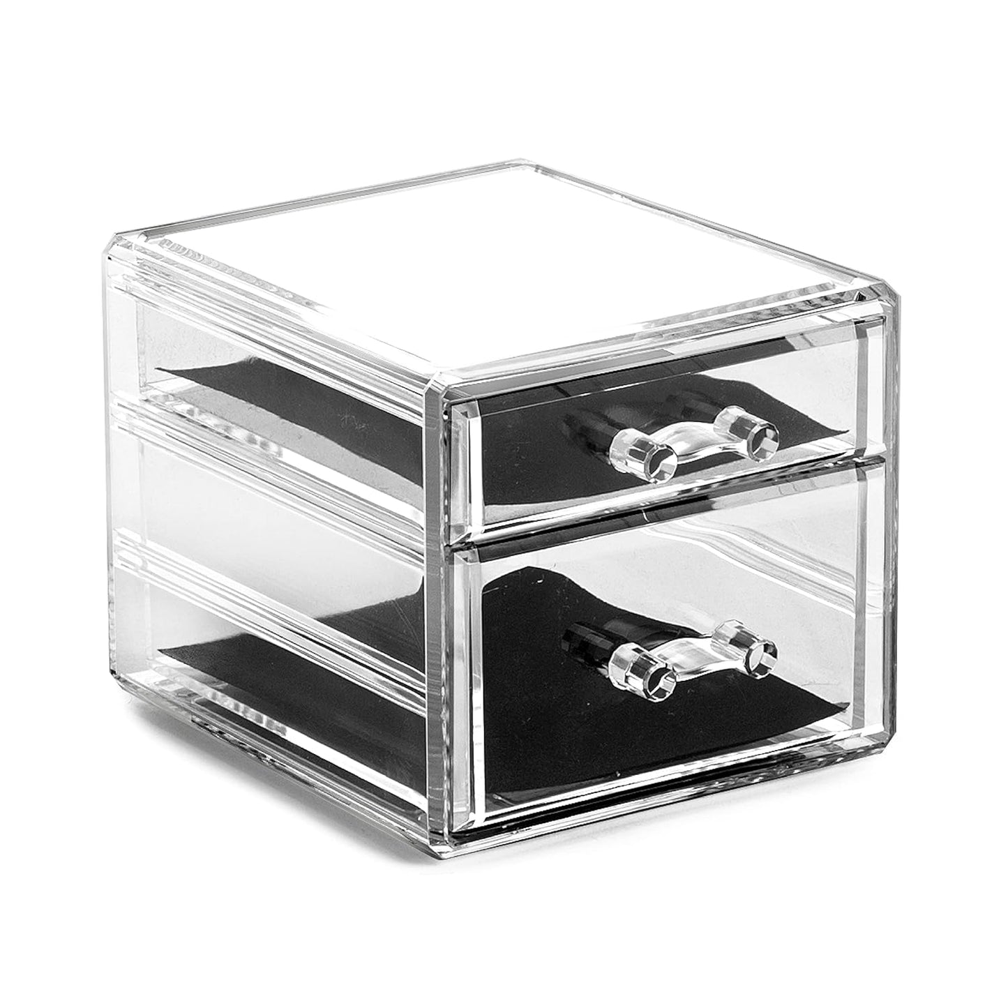 BINO THE MANHATTAN SERIES Acrylic Makeup Drawer Organizer- 3 Drawer Small | Clear Beauty Organizers and Storage| Cosmetic & Makeup Drawer| Home Organization| Jewelry & Vanity Accessories Drawer