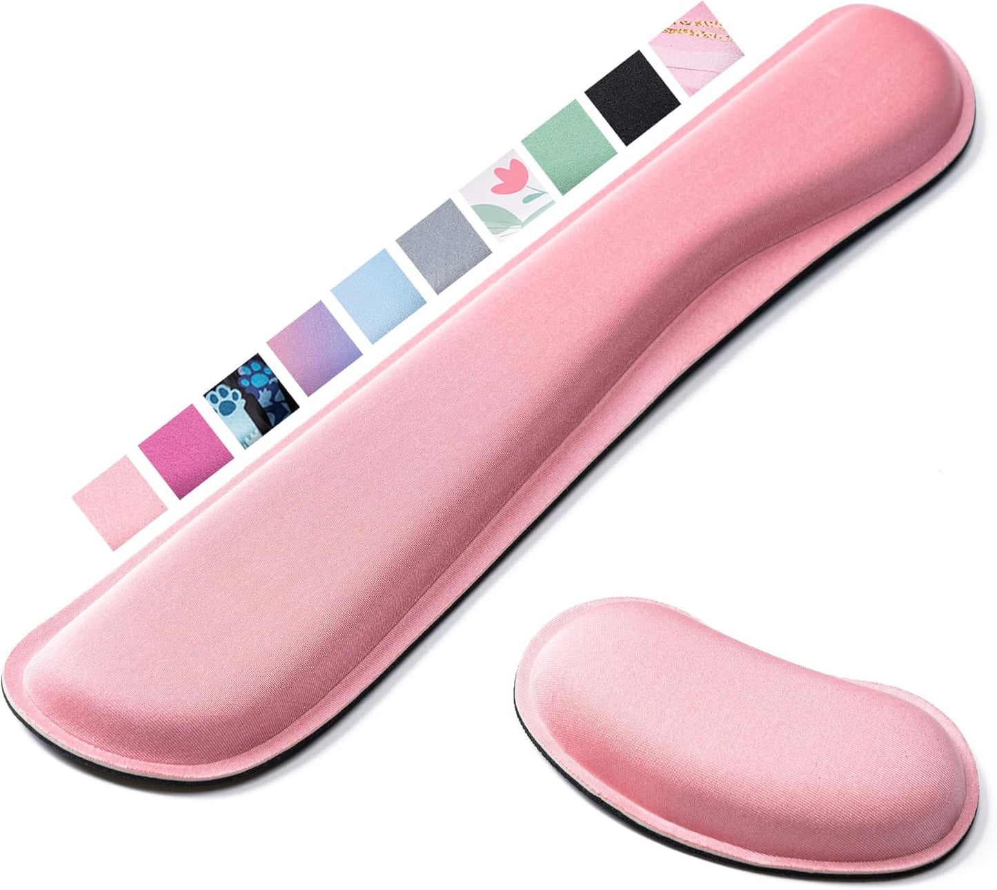 Hoewina Keyboard Wrist Rest,Ergonomic Wrist Rest,Superfine Fabric and Gel Memory Foam Wrist Pad for Computer Keyboard for Easy Typing & Pain Relief, Suitable for Office, Family, Outdoor, Black