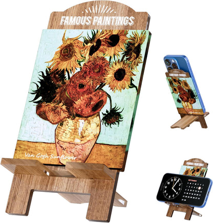 Aesthetic Acrylic Phone Stand – Artistic Desk Holder for Phones, Tablets & E-Readers | Sturdy, Lightweight & Decorative Gift (Water Lilies - Monet)