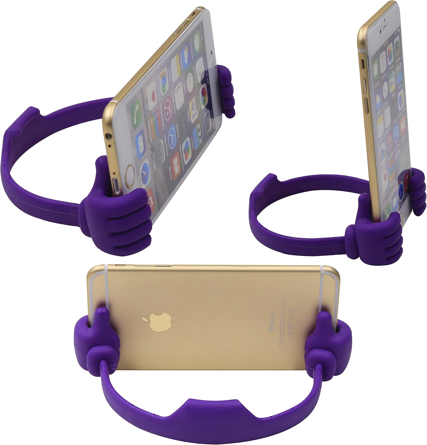 Honsky Thumbs-up Cell Phone Stand Holder,Tablet Stand Cradle for Desk Desktop Smartphone Cellphone Mobile Phone,Tablets - Universal, Adjustable Flexible,Blue