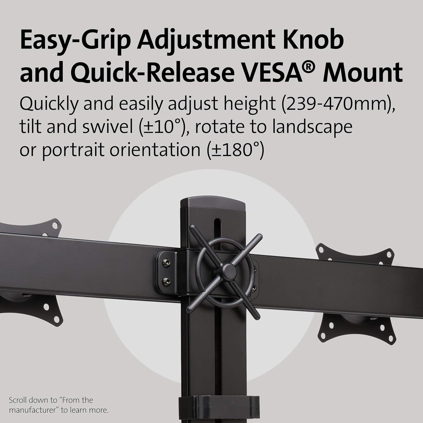 Kensington Single Monitor Desk Mount, C-clamp Vesa Stand Fits up to 32 inch Ultrawide Samsung LG , Low Profile Vertical Mount, Height Adjustable Free Standing Arm,K55512WW Black
