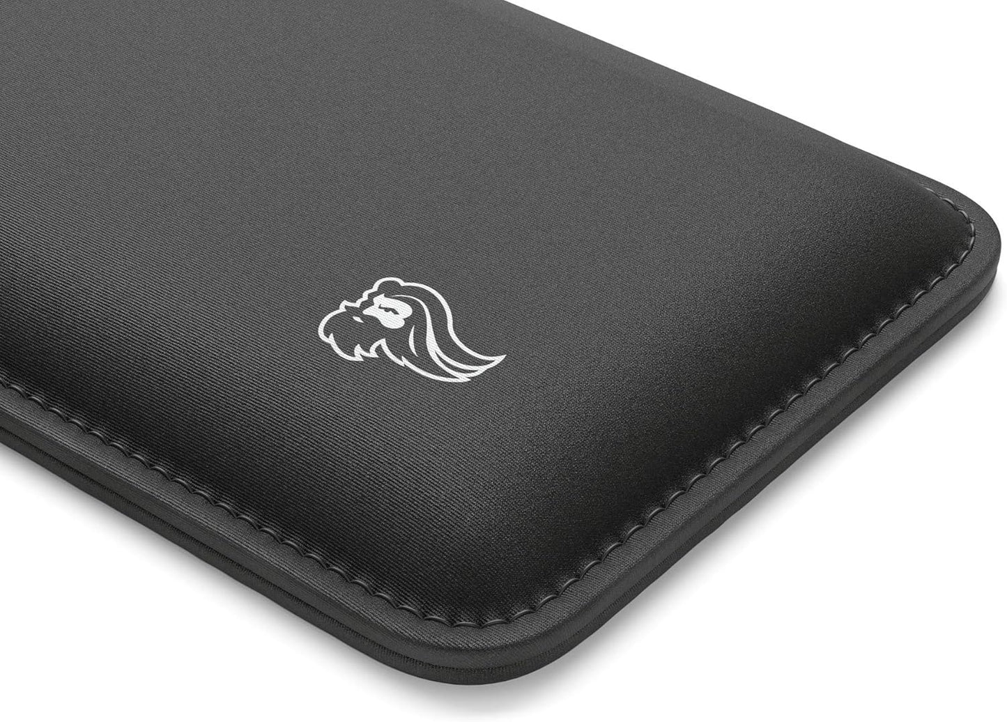 Glorious Wrist Pad/Rest - Compact - Black - Mechanical Keyboards, Stitched Edges, Ergonomic | 12x4 inches | 25mm/1in Thick (GWR-75) Compact (Black)